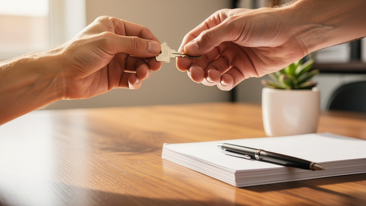 How to Sell Your House Fast in Minnesota House key exchanged at closing table during home sale